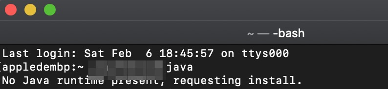 Mac配置完Java环境后提示No Java runtime present, requesting install.